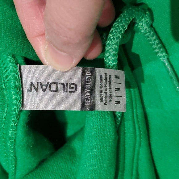 Gildan Heavy Blend Green Hoodie Medium - Picture 2 of 3